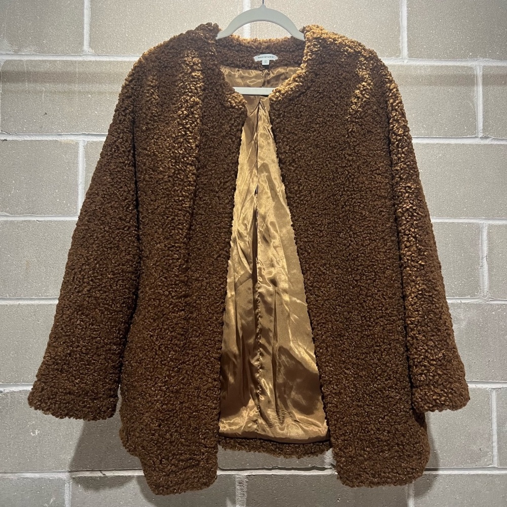 Vintage Brown Faux Fur Teddy Over Coat